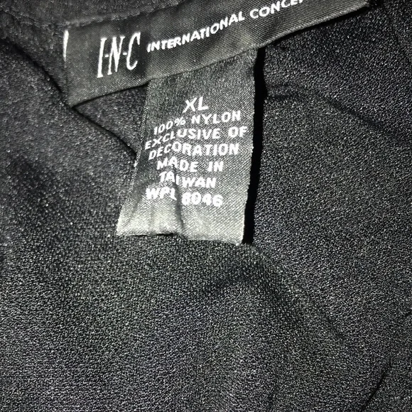 INC International Concepts size XL black semi sheer lace top lined 3/4 sleeve - Picture 4 of 11